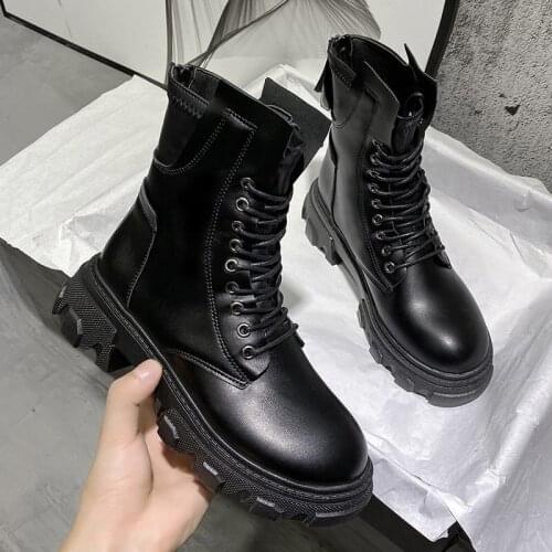 Woman Flat Boots Shoes Boots-Women Luxury Designer Round Toe Low Rock 2021 Mid-Calf Fashion Ladies Mid Calf Riding Rubber Lolit