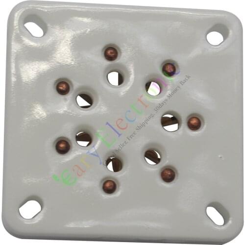 Wholesale and retail 50pc 7Pin Gold Ceramic vacuum Tube sockets valve 813 FU-13 5-125B audio amps DIY free shipping