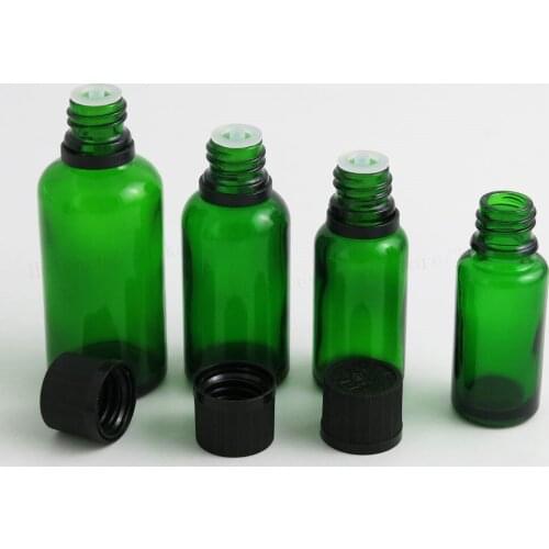 200 X 5ml 10ml 15ml 20ml 30ml 50ml 100ml Green glass essential oil bottle 1oz essential oil container 50cc empty glass bottle
