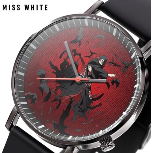 2021 Naruto Watch Uchiha Sasuke Hatake Kakashi Trend Fashion Creative Electronic Student Watches Game Figure Model Birthday Gift