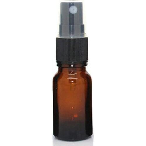 30ML Amber Glass Spray Bottle with Black ATOMISER Sprays,Refillable Container for Essential Oil / Aromatherapy Use