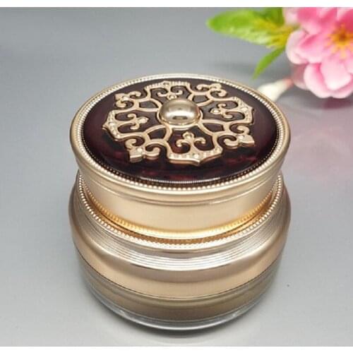 50g/ml gold/pear white acrylic plastic cream bottle/jar/pot for eye cream/essence/night cream/moisturizer/gel/skin care packing