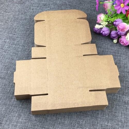 75*75*30mm 50PCS/Lot Jewelry Kraft Boxes Gift Blank Box Package Carry Case Cardboard Display For Accessory Accept Custom Logo