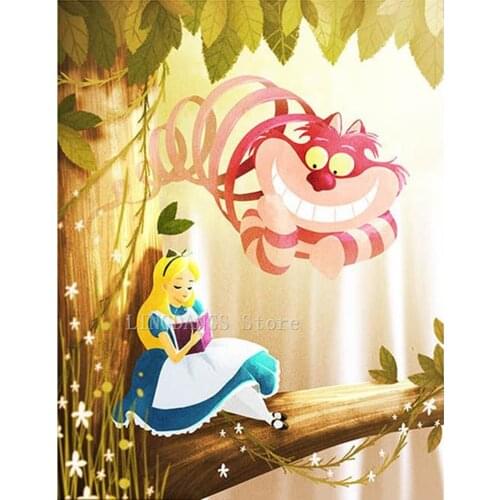 5D DIY Diamond Painting Disney Alice In Wonderland Snow White And The Seven Dwarfs Diamond Embroidery Cross Stitch Home Decor
