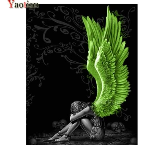 5D Diamond Painting Full Square Drill Angel Devil Pictures Diamond Embroidery Elf Girl Rhinestones Diamond Mosaic Decoration New