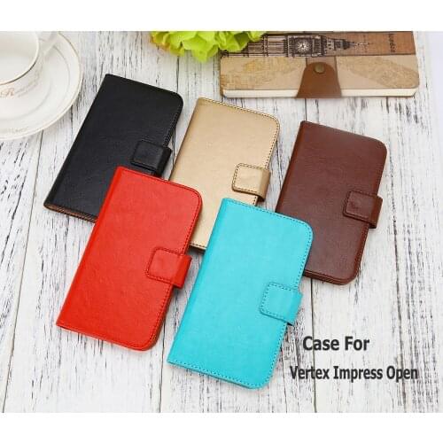 Case For Vertex Impress Open case high quality Pure Color Luxury Flip Leather Fashion Case Mobile Phone Bag