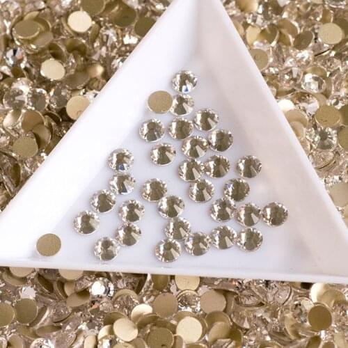 CTPA3bI Super Clear Non Hotfix Adhesive Rhinestones Nail Art Accessories Glitter Glass Crystals DIY Crafts Garment Decoration