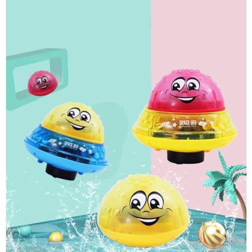 Baby Bath Toys Electric Inductive Spray Water Ball with Light Bathtub Swimming Toys for Toddler Infant Children
