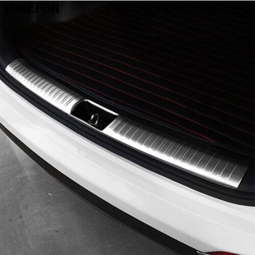 For Hyundai Tucson 2016 2017 Stainless Steel Inner Rear Bumper Protector Sill Trunk Tread Plate Threshold Pad Pedal 1piece