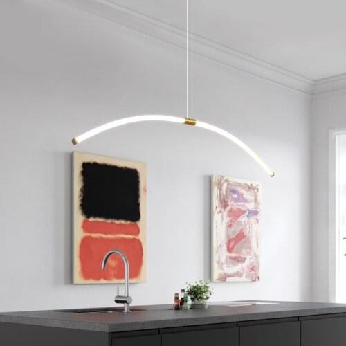 FANPINFANDO Modern Led Pendant Lights For Dining Room Living Roon Acrylic light pipe Kitchen Led Pendant Lamp Indoor lighting