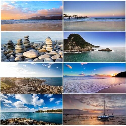 Ocean Ships Stone Photography Backdrop Props Background Studio Art Cloth Poster