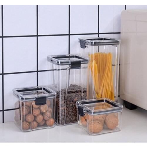 FANCITY Airtight canister food grade plastic storage box Nordic household simple kitchen coffee milk powder dried fruit grain