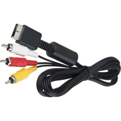 Composite S-Video RCa aV 2in1 audio video cord wire S-Video aV Cable for PS2 for PS3 for Playstation 2 3 Console