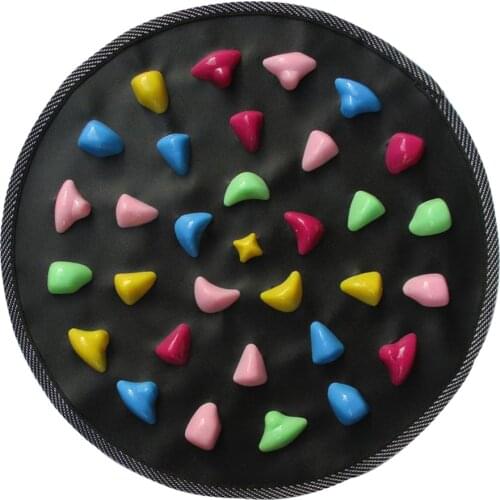 Foldable Walk Stone Foot Massager Mat Massaging Carpet Chinese Reflexology Walk Stone for Home Room Yoga Room - 34.5x34.5cm