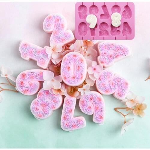 Meibum Silicone Chocolate Lollipop Molds Birthday Cake Decorating Tools SugarCraft Jelly and Candy Snack Moulds Kitchen Bakeware