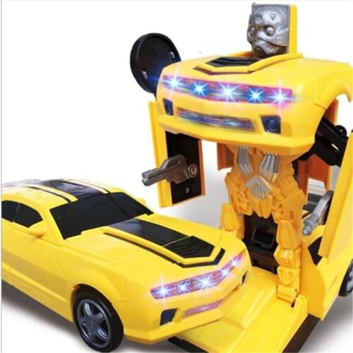 Cartoon Deformation figures robot toy transformation car children puzzle transfiguration light car boy brinquedos Christmas gift