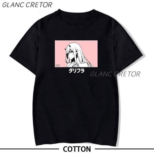 Darling In The Franxx Anime T Shirt Men Short Sleeve Cartoon T-shirt Streetwear Tshirt Hip Hop Top Tee Male Harajuku Top Tee