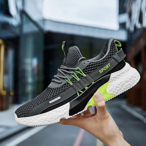 2021 Mens Shoes Sneakers Male Running Shoes Breathable Mesh Sport Footwear Fashion Outdoor Casual Athletic Shoes Walking BigSize