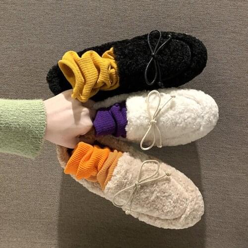 Womens cotton-padded shoes, lambs wool shoes, womens fall/winter plus fleece, wooly shoes, cotton shoes, flat warm shoes