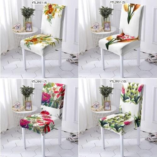 Flower print office chairs Gamer chair Chair cover Seat covers Chairs for kitchen wedding chair covers chair bench cover home