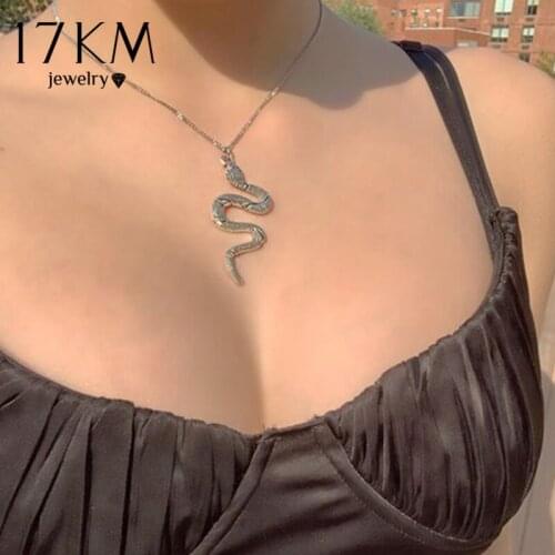 Trendy Gold Snake Necklace For Women Stainless Steel Silver Color Animal Pendant Necklace Fashion Female Jewelry Gift