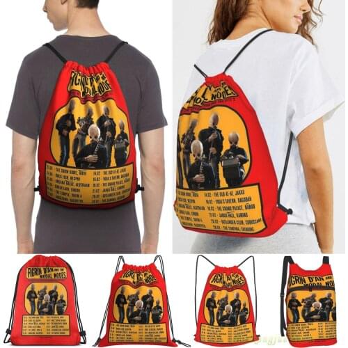The Cantina Band Tour Poster Men Outdoor Travel Gym Bag Waterproof Drawstring Backpack Women Fitness Swimming Bag