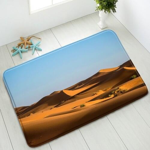 Anti-Slip Bath Mat Desert Mountain Natural Scenery Bedroom Kitchen Doormat Rug Absorbent Floor Mats Carpet Washable Home Decor