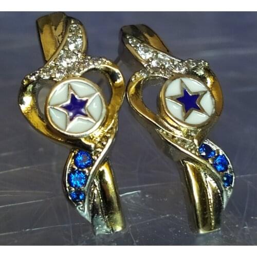 Silver Colors Gold Filled West Cowboy Heart Shape Dangle Earrings for Nation Style Five-pointed Star Earrings for Women Jewelry