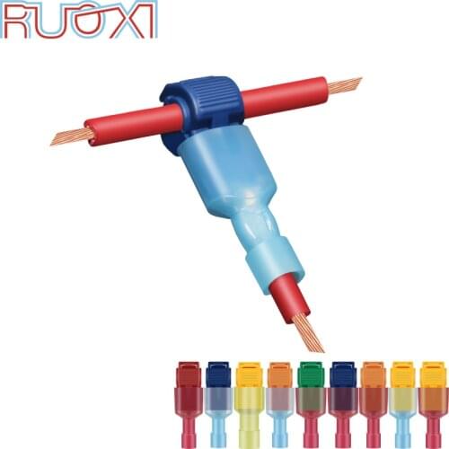 T-type Plug Line Connector, Self-peeling Quick Connector Terminal Connect The Power Supply Transparent Plastic Box Type T 220 V