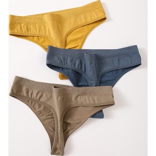 Womens Panties High Waist G-String Soft Lingerie Panty Seamless Thongs Brief Sets Female Fashion Sexy Womens Underwear