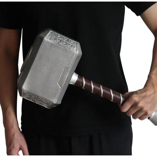 [Funny] Simulation 44cm Super hero hammer mjolnir toy model Superhero children costume party cosplay toys kids gift