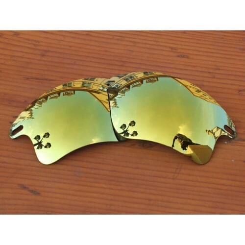 Vonxyz 24K Mirror Polarized Replacement Lenses for-Oakley Fast Jacket XL Frame