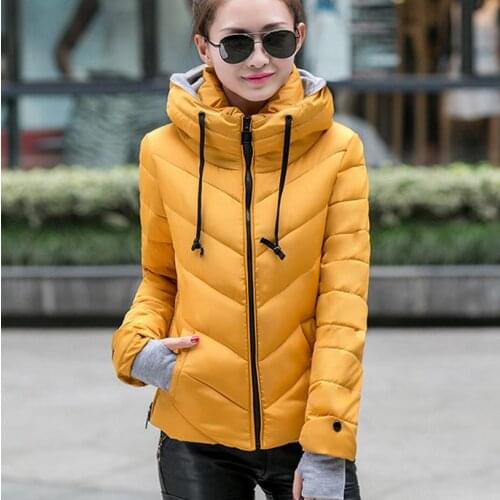 Womens cotton-padded jacket winter medium-long down cotton plus size jacket female slim ladies jackets and coats