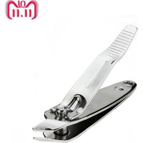 1PC Slope Steel Nail Clipper Cutter Manicure Tools Trimmer High Quality Metal Silver Nail Clipper With Clip Cutter Toe