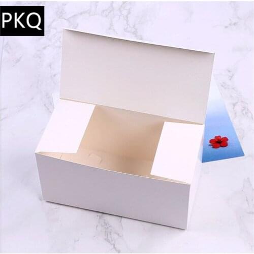 10pcs White Kraft Paper Box,DIY Wedding Favor Gift Box,large Cake Box Packaging,white cardboard handmade candy gift jewelry box