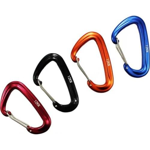 12KN Booms Fishing Aluminum Alloy Carabiner Keychain Outdoor Camping Climbing Snap Clip Lock Buckle Hook Fishing Tool