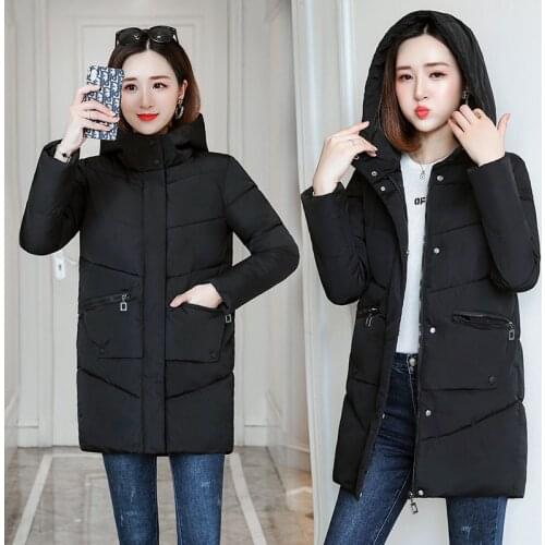 2019 Winter Jacket Women Hooded Parka Long Coat Cotton Padded Female Jacket Women Coat Warm Thicken Outwear Jaqueta Feminina P64