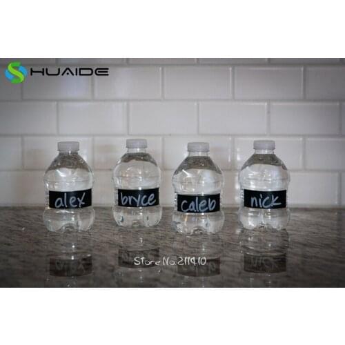 36pcs/set Ticket Reusable Chalk Labels Black Vinyl Wall Stickers Removable Chalkboard Labels stickers Home Decor A651