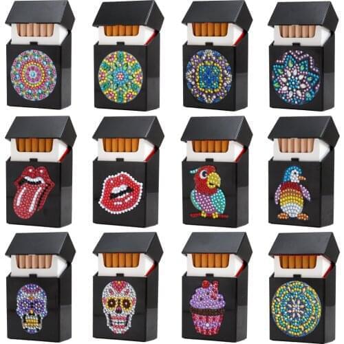 5D DIY Art Diamond Painting Animal and Flower Pattern Cigarette Case Diamond Mosaic Full Embroidery Cross Stitch Home Decoration