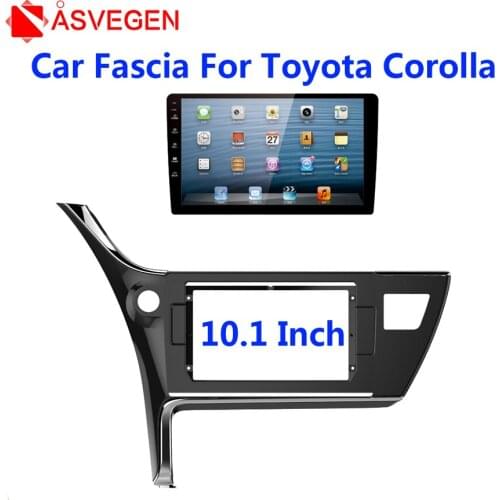 Asvegen Car Radio Facia Fascia Surround Adaptor Plate Panel Car Radio Fascia Frame Surround Panel For 2017 Toyota Corolla