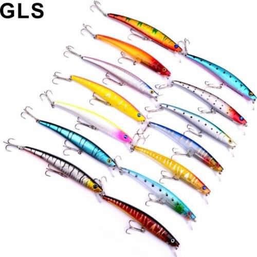 GLS brand classic lure bait plastic hard bait 11.2g 3D holographic fisheye mino bionic bait 11.5cm / 11.2g fishing bait