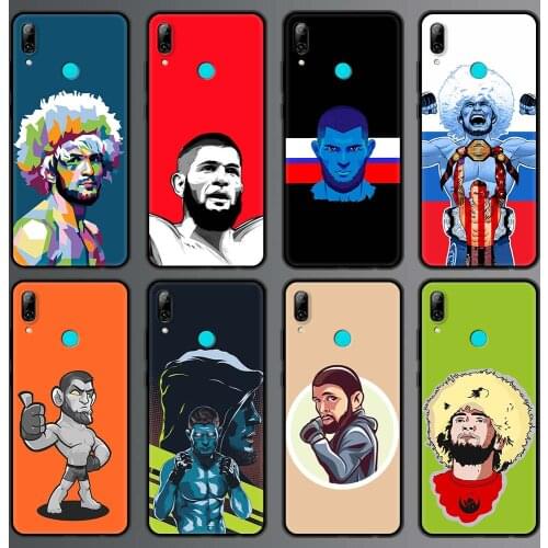 KHabib Russia Boxing Eagle Phone Case For Huawei P30 Lite P smart Z 2019 2021 Silicon Cover For P40 Lite E P20 Pro P10 Shell