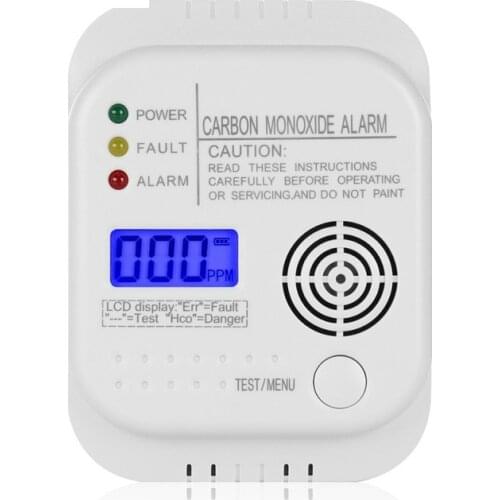 CO Carbon Monoxide Detector Detector Alarm Alarm Sensor for Home Security Warns Both Acoustically and Optically