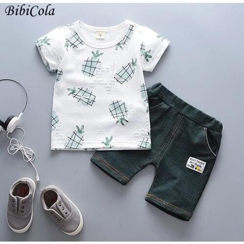 Baby Boy Clothes Sets Summer Children Casual Outfits Toddler Baby Boys Cotton T-shrit+shorts 2pcs Suits Baby Boys Tracksuits