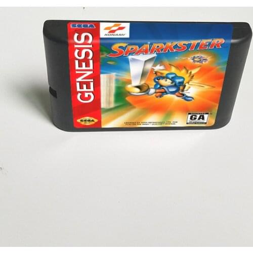 Sparkster- 16 Bit MD Game Card for Sega Megadrive Genesis Video Game Console Cartridge