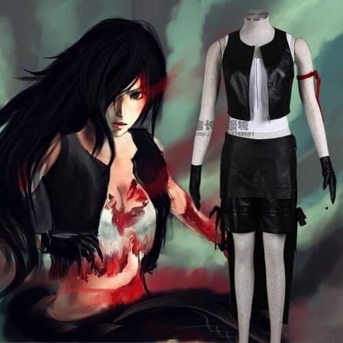 Final Fantasy VII Advent Children Tifa Lockhart Cosplay Costume Tifa Cosplay Suits Halloween Costumes for Women adult any size
