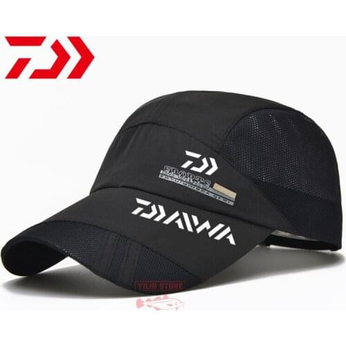Daiwa Summer Visor Fisihing Sun Protection Hat Men Lady Outdoor Sport Running Baseball Cap Breathable Quick Dry Fishing Caps