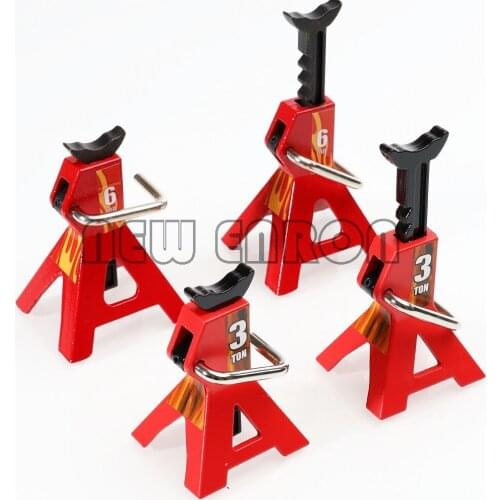 2Pcs 3/6Ton Metal Jack Stands Repairing Tool Toy Car For 1/10 RC Crawler Car Tamiya CC01 D90 D110 TF2 TRX4 Axial SCX10 NEW ENRON