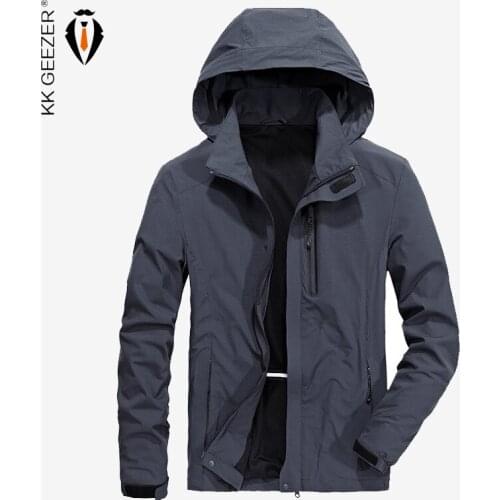 Men Jacket Military Waterproof Windproof Jacket High Quality Spring Autumn Zipper Loose Coat Overcoat Men Jacket Thin Coat