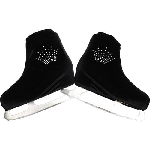 Nasinaya Figure Skating Shoes Cover Velvet for Kids Adult Protective Roller Skate Ice Skating Accessories shiny Rhinestones 23